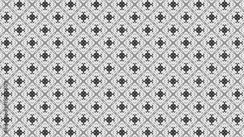 Geometric abstract floral repeat seamless pattern design for home decor and textile design.
