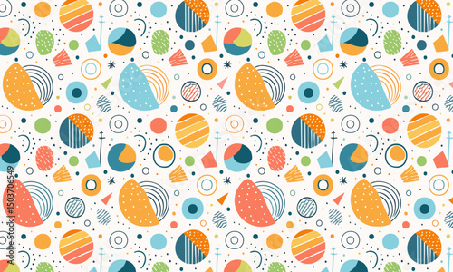 Fantastical Forms: Abstract Pattern with Curious Shapes & Imaginative Colors