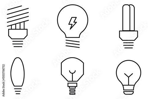 Light Bulb icon set, lamp icon symbol collection , creative good idea logo. Lightbulbs, Lamps icon set.