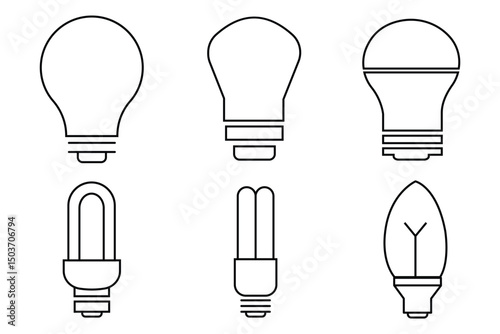 Light Bulb icon set, lamp icon symbol collection , creative good idea logo. Lightbulbs, Lamps icon set.