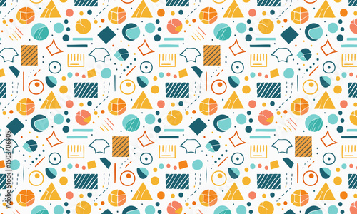  Bizarre Abstract Composition: Unexpected Segments & Retro Palette Pattern