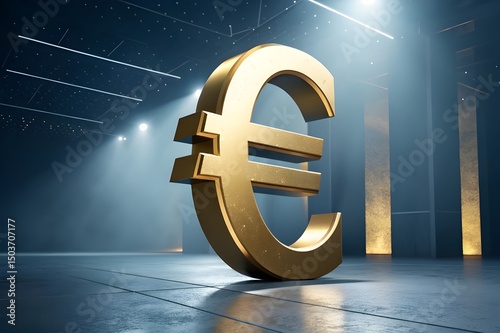 golden euro symbol