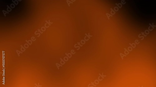 A smooth, abstract orange and black blurred gradient background with no defined shapes or objects, Abstract texture Gradient motion Background animation.