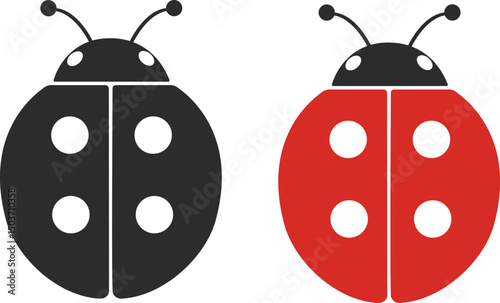 Cute ladybug cartoon character outline coloring page .eps