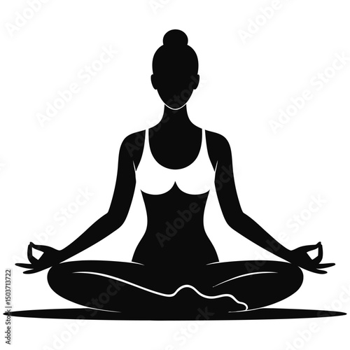 yoga woman silhouette