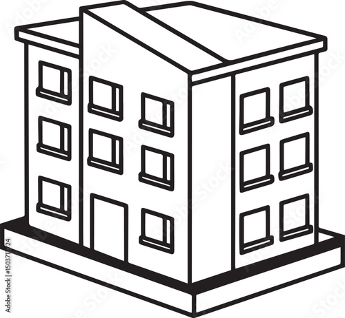 apartment vector illustration line art	