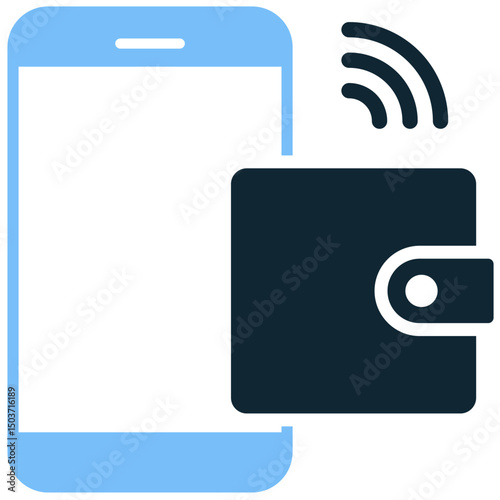 Online wallet icon vector for digital finance access, money transfer, and mobile banking. Ideal for fintech platforms, payment systems, and virtual currency storage icons.