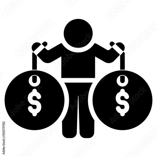Debt Glyph Icon