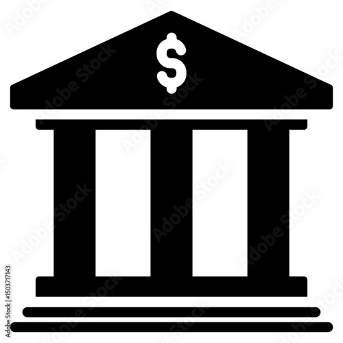 Bank Glyph Icon