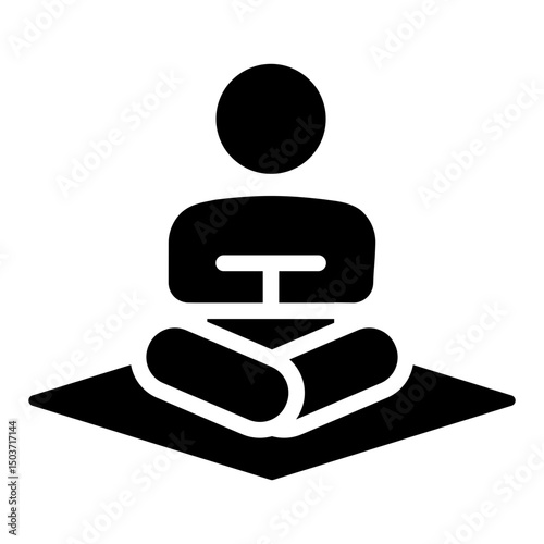 Meditation Glyph Icon