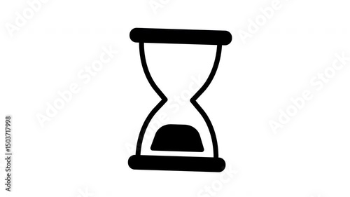 Sand Clock animated icon in Solid style with alpha channel. Perfect for project and Explainer Video