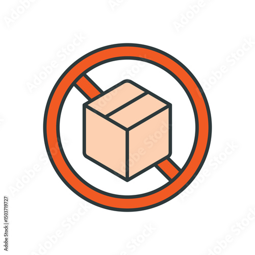Out of Stock icon vector design templates simple and modern concept, isolated on white background