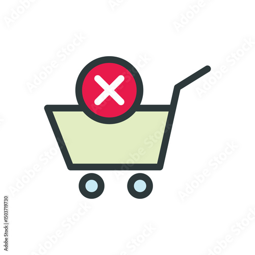 Out of Stock icon vector design templates simple and modern concept, isolated on white background