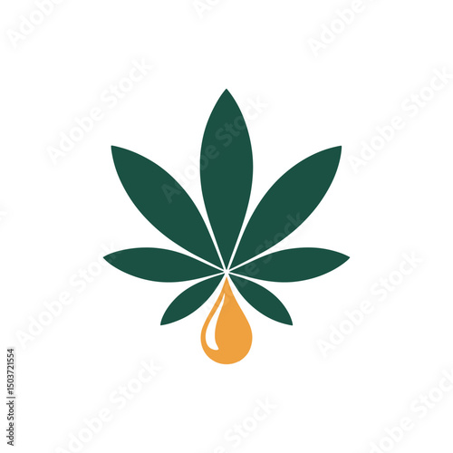 Unique cannabis logo Modern and minimalist vector and abstract logo