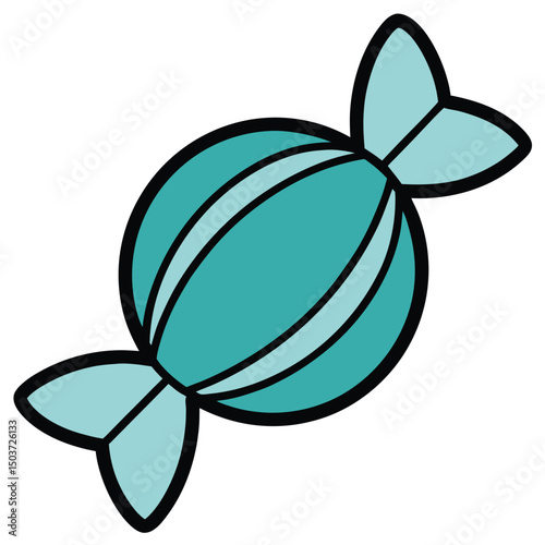 Candy flat vector illustration white background