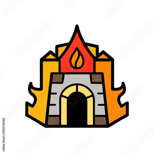 Dungeon With Chains Doodle Vector For A Spooky And Captive Prison Cell