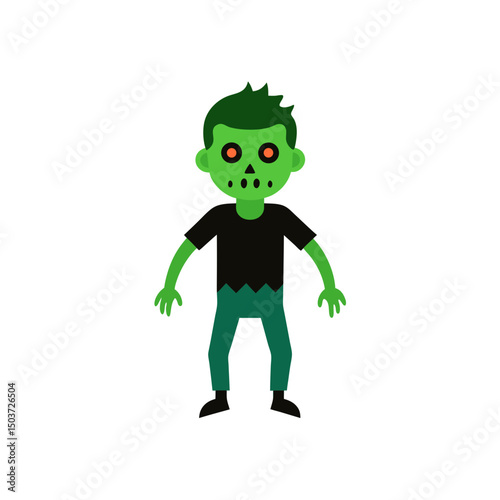 Groaning Zombie Character Doodle Vector Illustration For Undead Horror Scenes