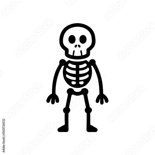 Waving Skeleton Doodle Vector For A Friendly And Spooky Halloween Hello
