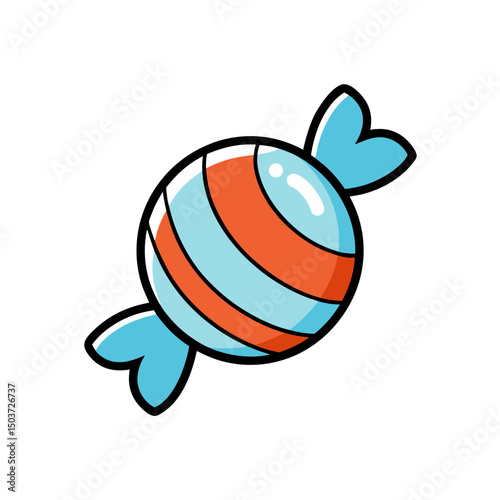 Rock Candy On A Stick Doodle Vector For A Crystalline And Sweet Treat