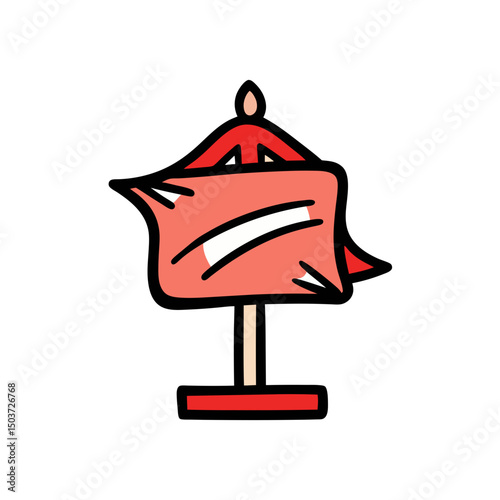 Beware Sign Doodle Vector For A Spooky Warning Of Monsters Or Ghosts