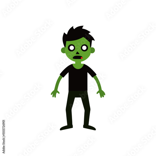 Classic Shambling Zombie Doodle Vector For An Undead Apocalypse Monster