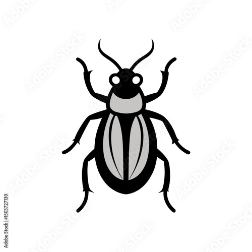 Stag Beetle Doodle Vector With Large Mandibles For A Powerful Insect
