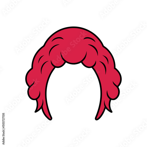 Beehive Wig Doodle Vector For A Retro And Vintage 1960s Hairstyle