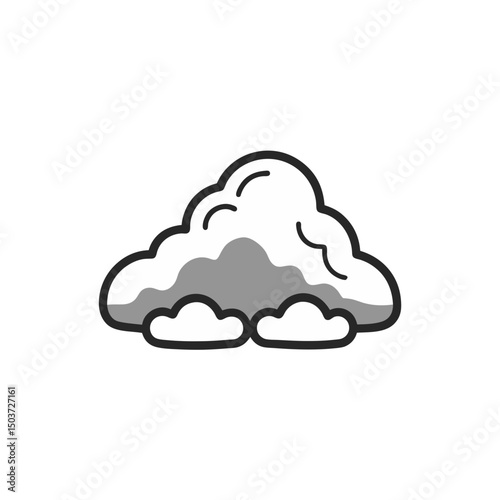 Thick Dense Fog Doodle Vector For An Obscure And Mysterious Environment