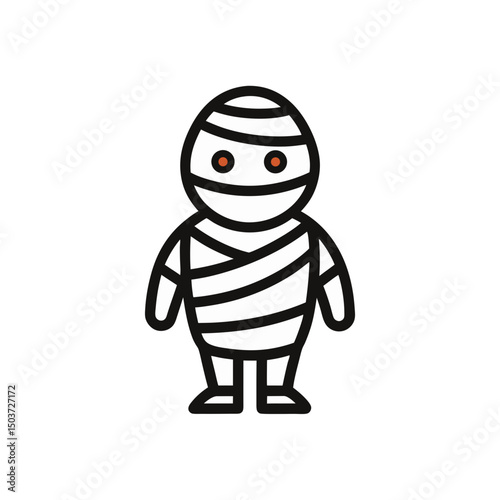 Walking Mummy Doodle Vector For An Ancient And Undead Egyptian Monster