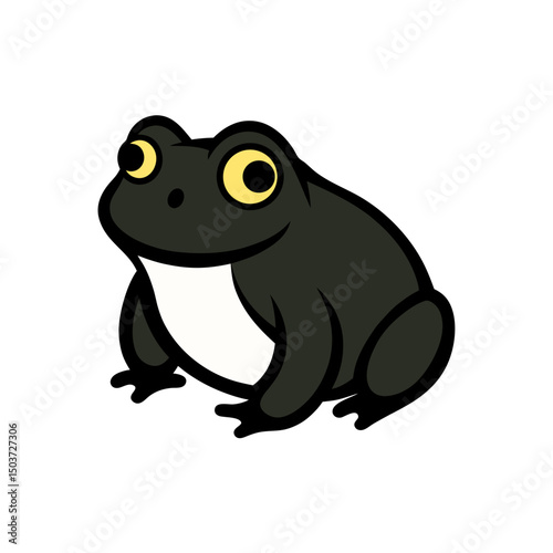 Hopping Toad Doodle Vector In Mid Air For A Dynamic And Active Amphibian