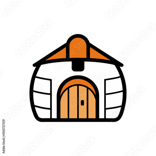 Storm Cellar Door Doodle Vector For A Safe And Underground Tornado Shelter