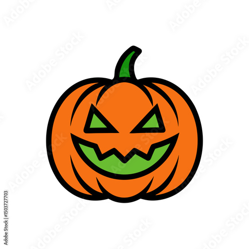 Sad Jack O Lantern Doodle Vector For A Melancholy And Unhappy Pumpkin