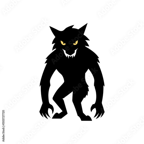 Angry Werewolf Doodle Vector With Claws For A Ferocious Monster Attack