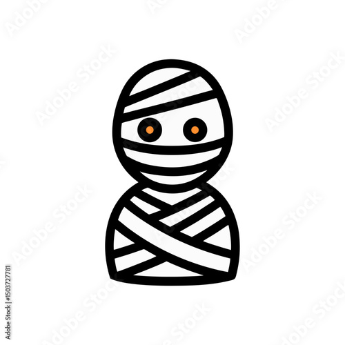 Cute Cartoon Mummy Doodle Vector For A Friendly And Fun Halloween Monster