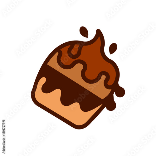 Chocolate Bar With A Bite Doodle Vector For A Tasty And Eaten Snack