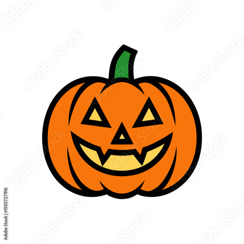 Grinning Jack O Lantern Doodle Vector For A Sinister And Evil Pumpkin