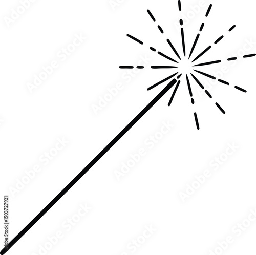 burning sparkler icon Diwali festival