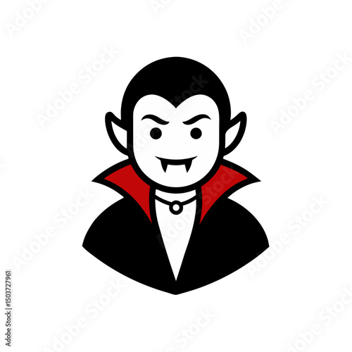 Classic Vampire Doodle Vector With A Cape For A Traditional Dracula Look