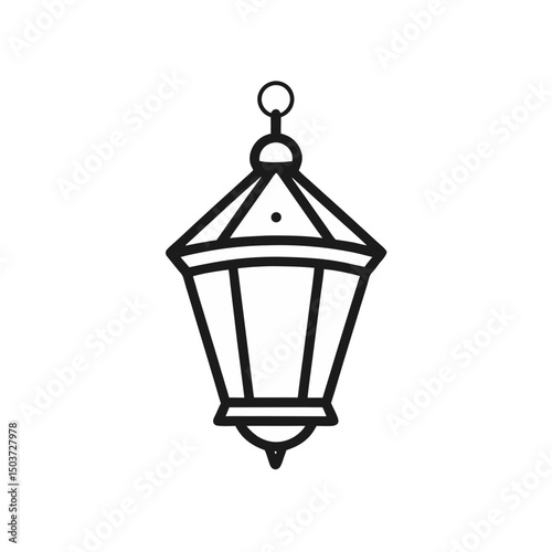 Old Mining Lantern Doodle Vector For An Underground Adventure Or Ghost Town