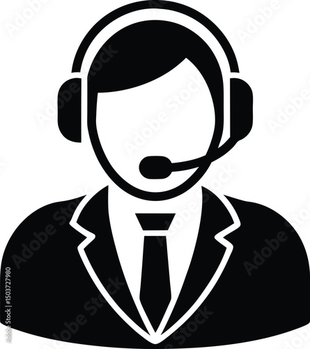 call center operator vector