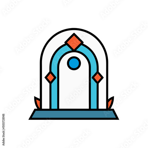 Mystical Magic Portal Doodle Vector Graphic For A Sci Fi Fantasy Gateway Scene