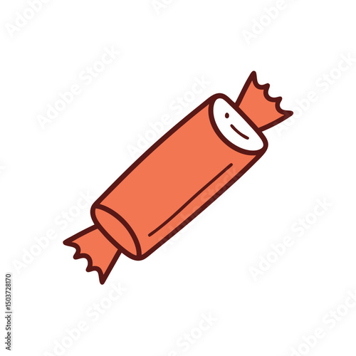 Crumpled Candy Wrapper Doodle Vector For A Discarded And Messy Look