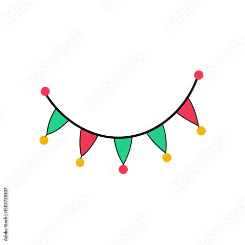 Eyeball Themed Garland Doodle Vector For A Gross And Spooky Decoration