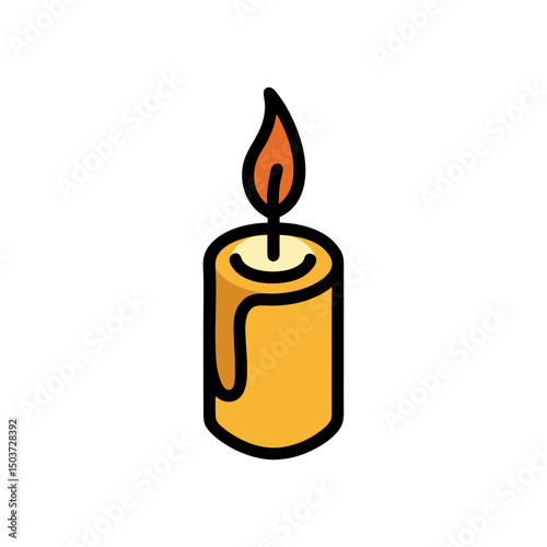 Extinguished Candle Doodle Vector With Smoke For A Dark And Finished Vibe