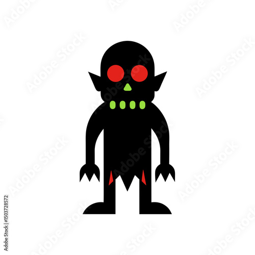 Menacing Ghoul Doodle Vector With Claws For A Frightening Monster Design