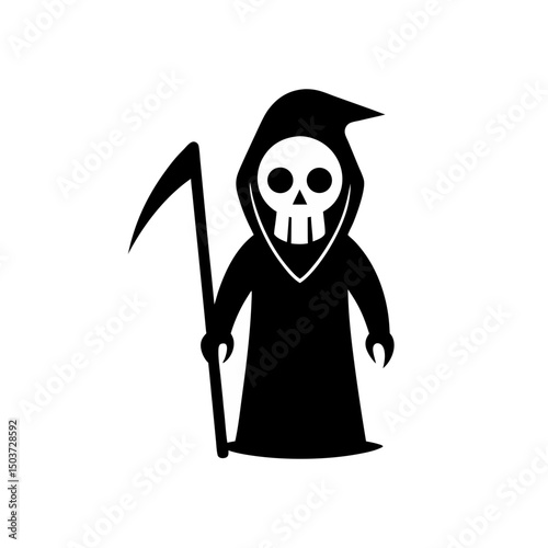 Menacing Grim Reaper Doodle Vector With Pointing Finger For A Dark Omen