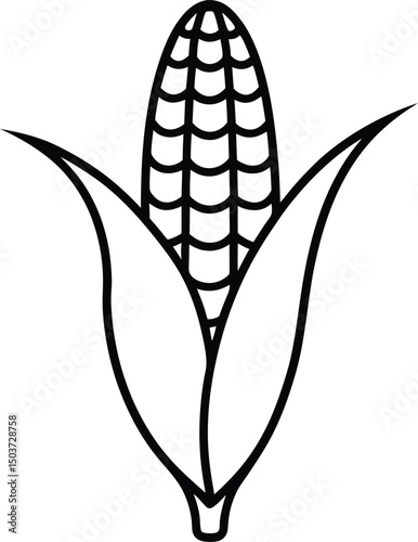 vector illustration of a corn