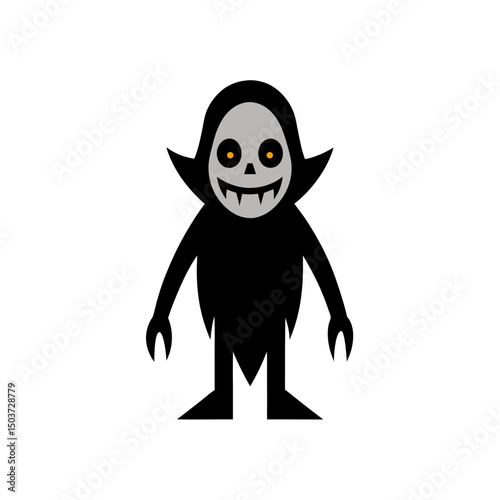 Hungry Ghoul Doodle Vector With Open Mouth For A Flesh Eating Monster