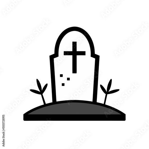 Spooky Cemetery Gate Doodle Vector For A Haunted Graveyard Entrance Scene