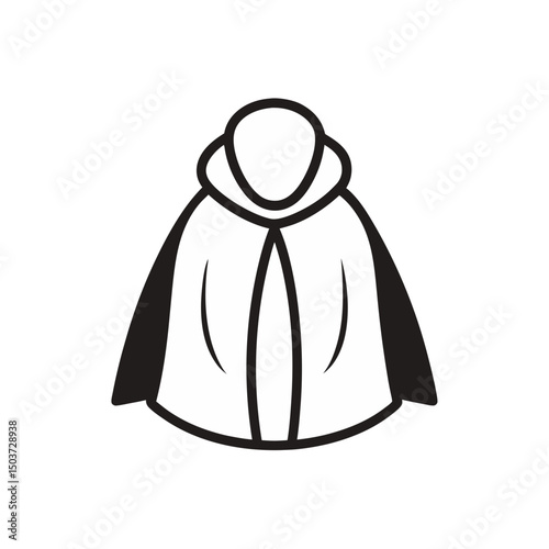 Short Travel Cloak Doodle Vector For Adventurer And Ranger Character Art